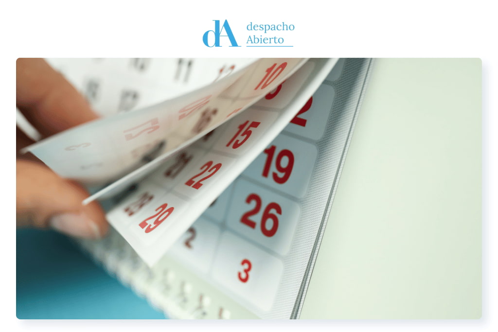 Calendario para planificar los plazos de venta de una empresa